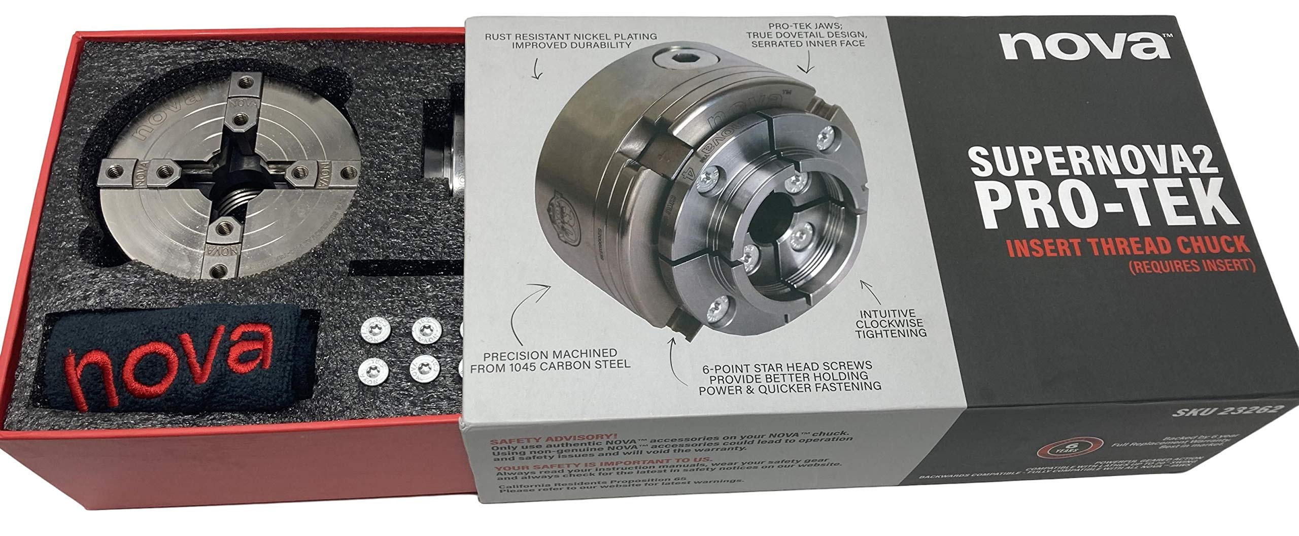 Nova 23262 Premier Pro-Tek Supernova 2 Wood Lathe Chuck Kit Nova 23262 Premier Pro-Tek Supernova 2 Wood Lathe Chuck Kit